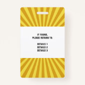 Sternexplosion Yellow Conference Event Abzeichen Ausweis (Rückseite)