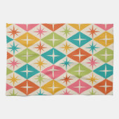 Sternexplosionen aus dem Mittelalter auf farbenfro Geschirrtuch (Horizontal)