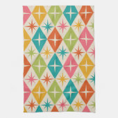 Sternexplosionen aus dem Mittelalter auf farbenfro Geschirrtuch (Vertikal)