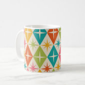 Sternexplosionen aus dem Mittelalter auf farbenfro Kaffeetasse (Vorderseite Links)