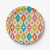 Sternexplosionen aus dem Mittelalter auf farbenfro Pappteller (Vorderseite)