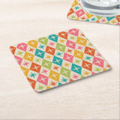 Sternexplosionen aus dem Mittelalter auf farbenfro Rechteckiger Pappuntersetzer (angewinkelt)