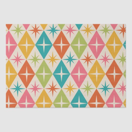 Sternexplosionen aus dem Mittelalter auf farbenfro Seidenpapier (Vorderseite)