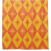 Sternexplosionen aus dem Mittelalter auf orangefar Duschvorhang (Vorderseite)