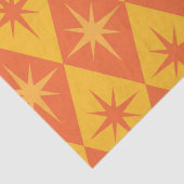 Sternexplosionen aus dem Mittelalter auf orangefar Seidenpapier (Detail)