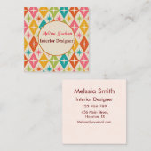 Sternexplosionen aus dem Mittelalter für Retro-Dia Quadratische Visitenkarte (Vorne/Hinten)