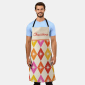 Sternexplosionen aus dem Mittelalter für Retro-Dia Schürze (Getragen)