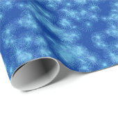 Sternexplosionen aus Eiskristall, blauer Hintergru Geschenkpapier (Rolleneckpunkt)