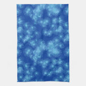 Sternexplosionen aus Eiskristall, blauer Hintergru Geschirrtuch (Vertikal)