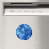 Sternexplosionen aus Eiskristall, blauer Hintergru Magnet (In Situ (Geschirrspüler))
