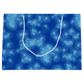 Sternexplosionen aus Eiskristall - Kobaltblau Große Geschenktüte (Vorderseite)