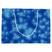 Sternexplosionen aus Eiskristall - Kobaltblau Große Geschenktüte (Rückseite)