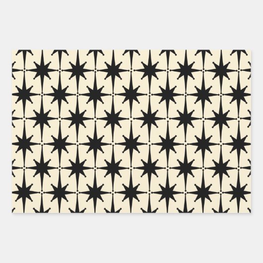 Sternexplosionen des Atomalters Mitte des Jahrhund Geschenkpapier Set (Vorderseite 3)