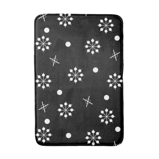 Sternexplosionen des Atomalters Schwarz-weiß 2 Badematte (Vorderseite Vertikal)