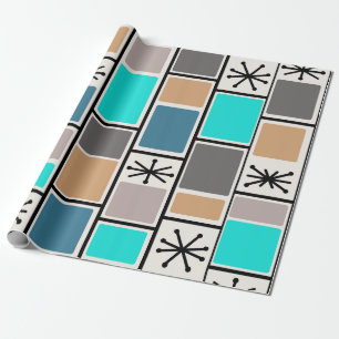 Sternexplosionen des Atomzeitalters der 50er Jahre Geschenkpapier