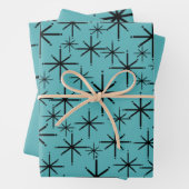 Sternexplosionen des Atomzeitalters Schwarz und 50 Geschenkpapier Set (Beispiel)