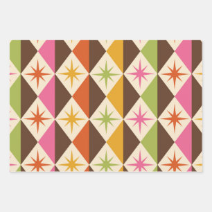 Sternexplosionen des Mittelalters auf Harlequin Di Geschenkpapier Set