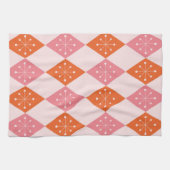 Sternexplosionen des Mittelalters auf Orange Pink Geschirrtuch (Horizontal)