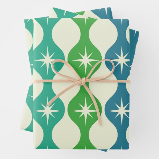 Sternexplosionen des Mittelalters über das Muster Geschenkpapier Set (Beispiel)