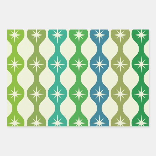 Sternexplosionen des Mittelalters über das Muster Geschenkpapier Set (Vorderseite)