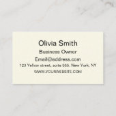 Sternexplosionen des Mittelalters über Orange Ogee Visitenkarte (Rückseite)