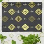 Sternexplosionen des Mitteljahrs Diamonds Black Ye Geschirrtuch (Gefaltet)