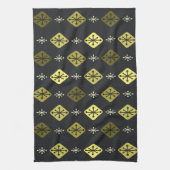 Sternexplosionen des Mitteljahrs Diamonds Black Ye Geschirrtuch (Vertikal)