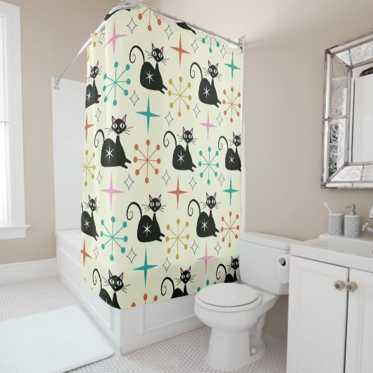 Sternexplosionen des Mitteljahrs mit der schwarzen Duschvorhang (Beispiel)