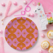 Sternexplosionen des Mittelzentrums auf der rosafa Pappteller (Party)