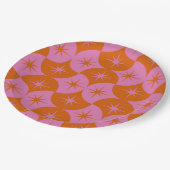 Sternexplosionen des Mittelzentrums auf der rosafa Pappteller (Schrägansicht)