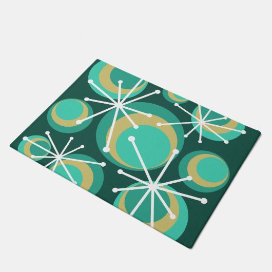 Sternexplosionen des mittleren Jahrhunderts Aquama Fußmatte (Schrägansicht)