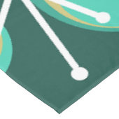 Sternexplosionen des mittleren Jahrhunderts Aquama Tischdecke (Schrägansicht)