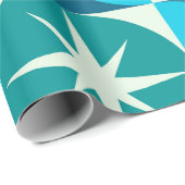 Sternexplosionen des mittleren Jahrhunderts auf bl Geschenkpapier (Rolleneckpunkt)