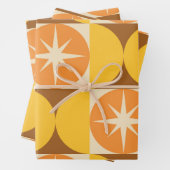 Sternexplosionen des mittleren Jahrhunderts auf or Geschenkpapier Set (Beispiel)