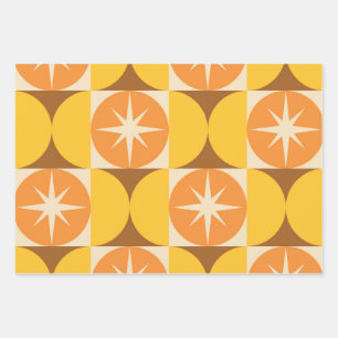 Sternexplosionen des mittleren Jahrhunderts auf or Geschenkpapier Set