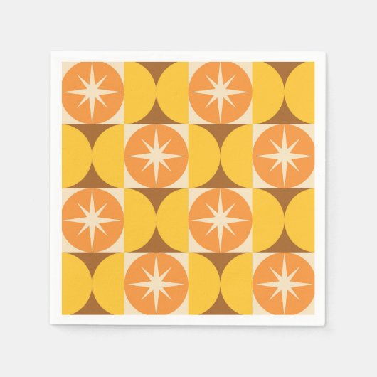 Sternexplosionen des mittleren Jahrhunderts auf or Serviette (Vorderseite)