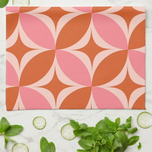 Sternexplosionen des mittleren Jahrhunderts auf ro Geschirrtuch (Gefaltet)