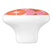 Sternexplosionen des mittleren Jahrhunderts auf ro Keramikknauf (Seitenansicht)