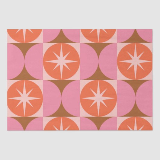 Sternexplosionen des mittleren Jahrhunderts auf ro Seidenpapier (Vorderseite)