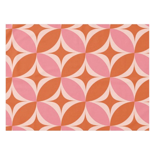 Sternexplosionen des mittleren Jahrhunderts rosa u Tischdecke (Vorderseite (Horizontal))