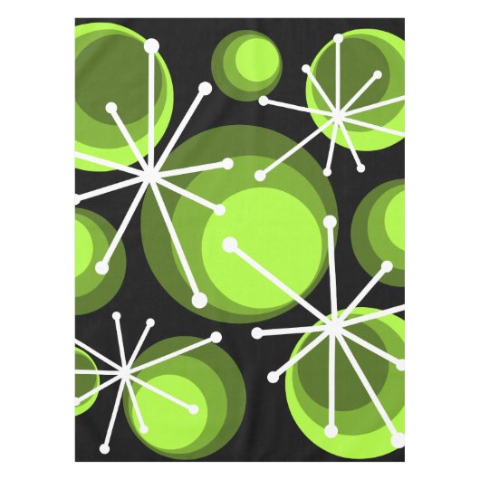 Sternexplosionen des mittleren Jahrhunderts Tischdecke (Vorderseite)