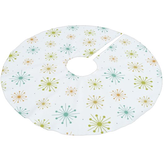 Sternexplosionen für Feuerwerkskörper Mitte des 19 Polyester Weihnachtsbaumdecke (Schrägansicht)