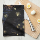Sternexplosionen in Bäumen, Nachtküche Geschirrtuch (Viertel Falte)
