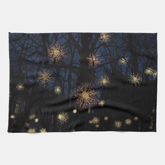 Sternexplosionen in Bäumen, Nachtküche Geschirrtuch (Horizontal)