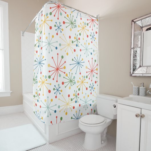 Sternexplosionen in Farbe Duschvorhang (Beispiel)