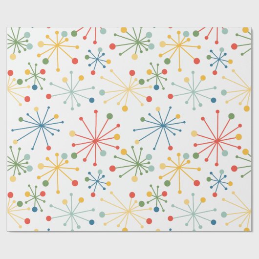 Sternexplosionen in Farbe Geschenkpapier (Flach)