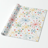 Sternexplosionen in Farbe Geschenkpapier (Ungerollt)