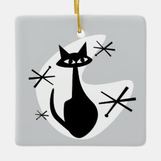 Sternexplosionen Katzenkatze im Atomalter CUSTOM F Keramikornament