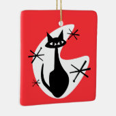 Sternexplosionen Katzenkatze im Atomalter CUSTOM F Keramikornament (Rechts)
