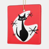 Sternexplosionen Katzenkatze im Atomalter CUSTOM F Keramikornament (Links)